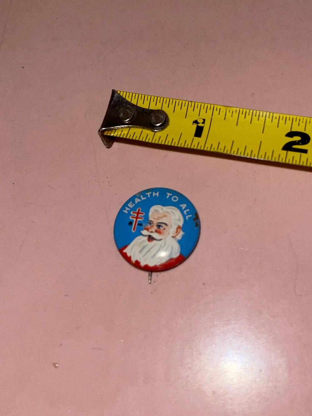 Vintage National Tuberculosis Association ‘Health to All' Santa Pin